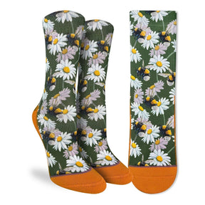 Good Luck Women's Bees and Daisies Socks - Bees/Daisies