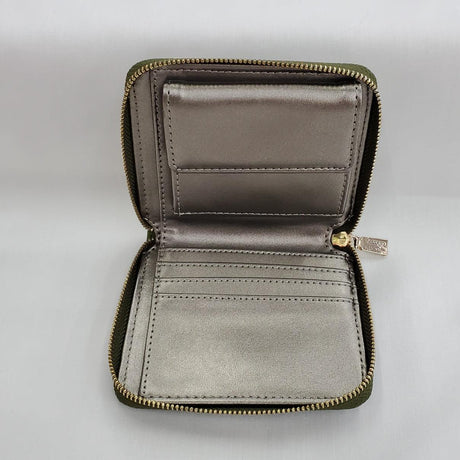 Guess Eco Gemma Slg Small Zip Wallet - Olive