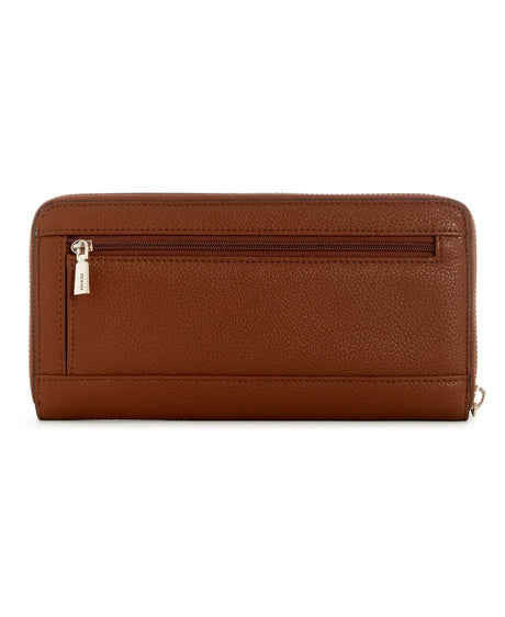 Guess Suzy Large Zip Around Wallet - Cognac