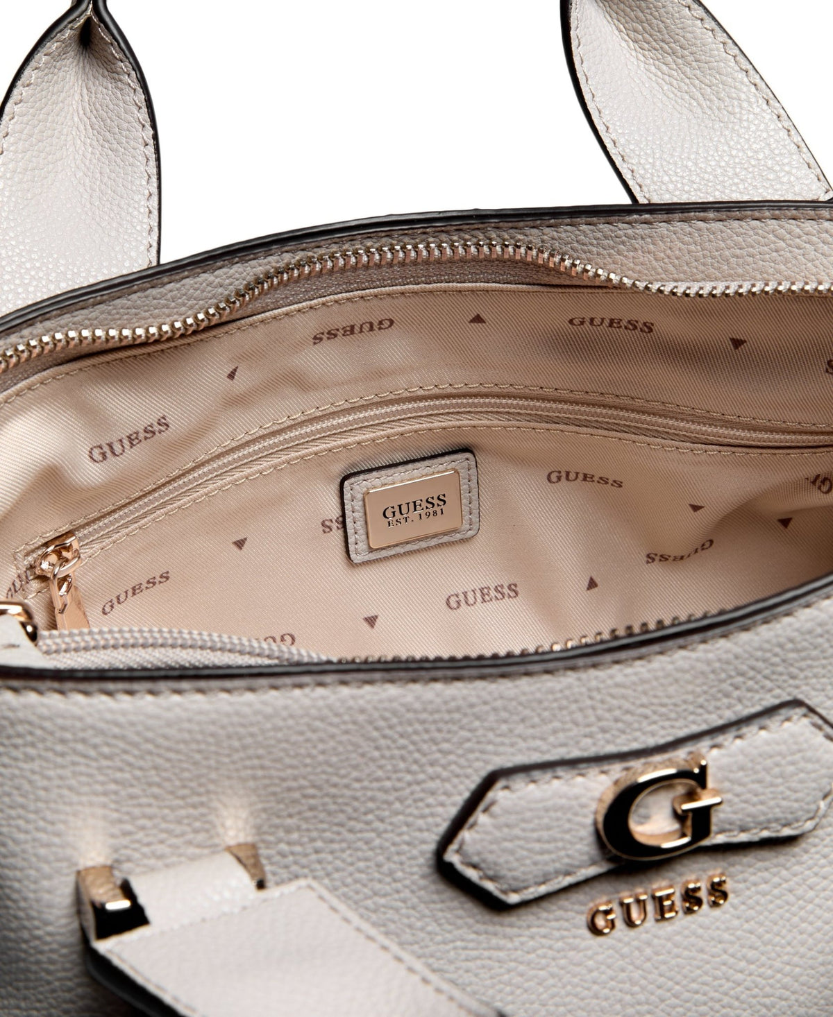 Guess Suzy Mini 3-Compartment Satchel - Bone