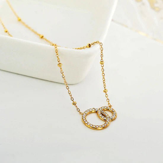 Hackney Nine Briar Pavé Zirconia Gold Necklace - A&M Clothing & Shoes - Westlock