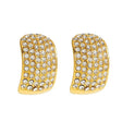 Hackney Nine Carmel Curved Pavé Zirconia Stud Earrings in Gold - A&M Clothing & Shoes - Westlock