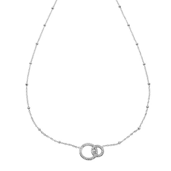 Hackney Nine Delaney Pavé Zirconia Silver Necklace - A&M Clothing & Shoes - Westlock