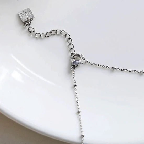 Hackney Nine Delaney Pavé Zirconia Silver Necklace - A&M Clothing & Shoes - Westlock