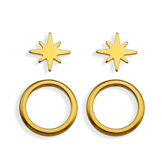 Hackney Nine Etoile 2 - Pair Stud Earrings Set - A&M Clothing & Shoes - Westlock