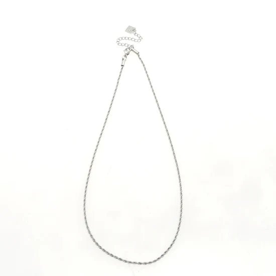 Hackney Nine Kira Rope Chain Silver Necklace - A&M Clothing & Shoes - Westlock