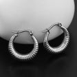 Hackney Nine Mischa Textured Chunky Hoops Silver - A&M Clothing & Shoes - Westlock