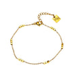 Hackney Nine Ritika Tiny Square - Beads Dainty Gold Chain Bracelet - A&M Clothing & Shoes - Westlock