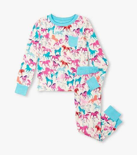 Hatley Kids/Youth Girls Bamboo PJ Set - Horses