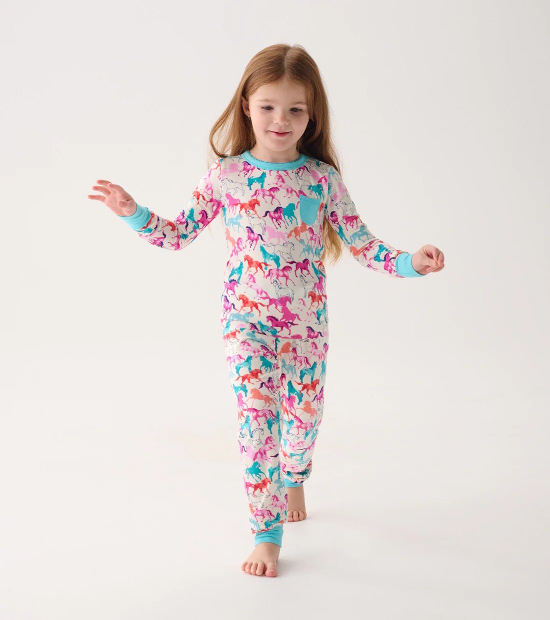 Hatley Photo Horses Bamboo Pajama Set 3