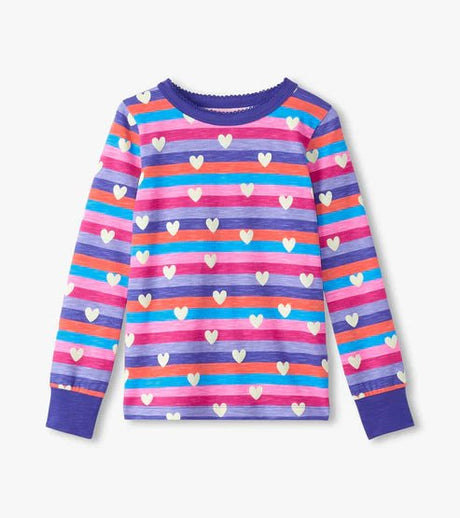 Hatley Kids/Youth Girls Cotton PJ Set - Pink/Purple