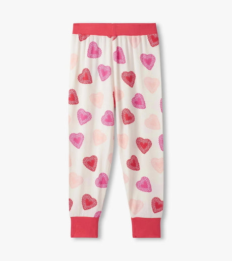Hatley Kids/Youth Girls Cut Out Hearts Bamboo PJ Set - Cami Lace