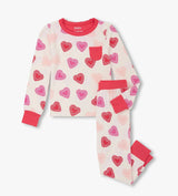 Hatley Kids/Youth Girls Cut Out Hearts Bamboo PJ Set - A&M Clothing & Shoes