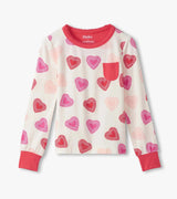 Hatley Kids/Youth Girls Cut Out Hearts Bamboo PJ Set - A&M Clothing & Shoes