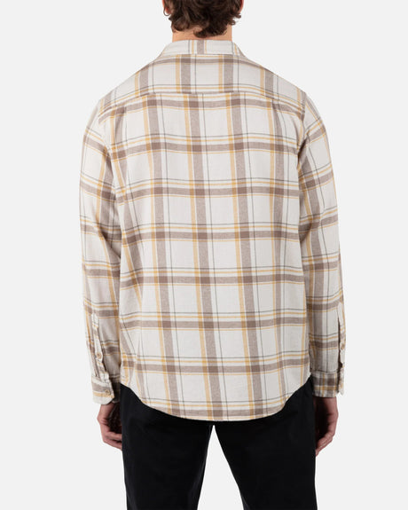 Hurley Men's Portland Organic LS Flannel - Bone