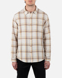 Hurley Men's Portland Organic LS Flannel - Bone
