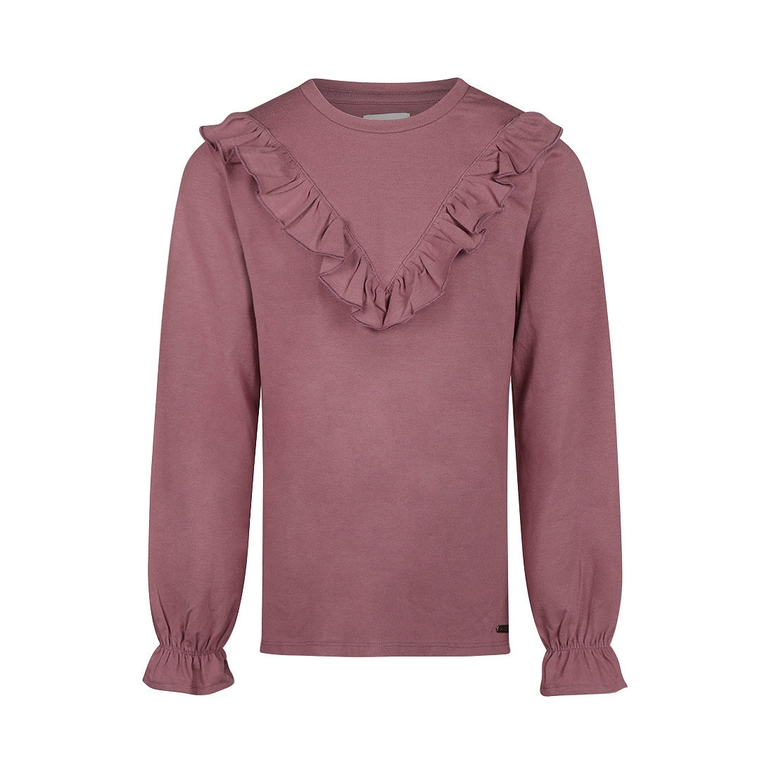 No Way Monday Youth Girls Long Sleeve Ruffle T-Shirt