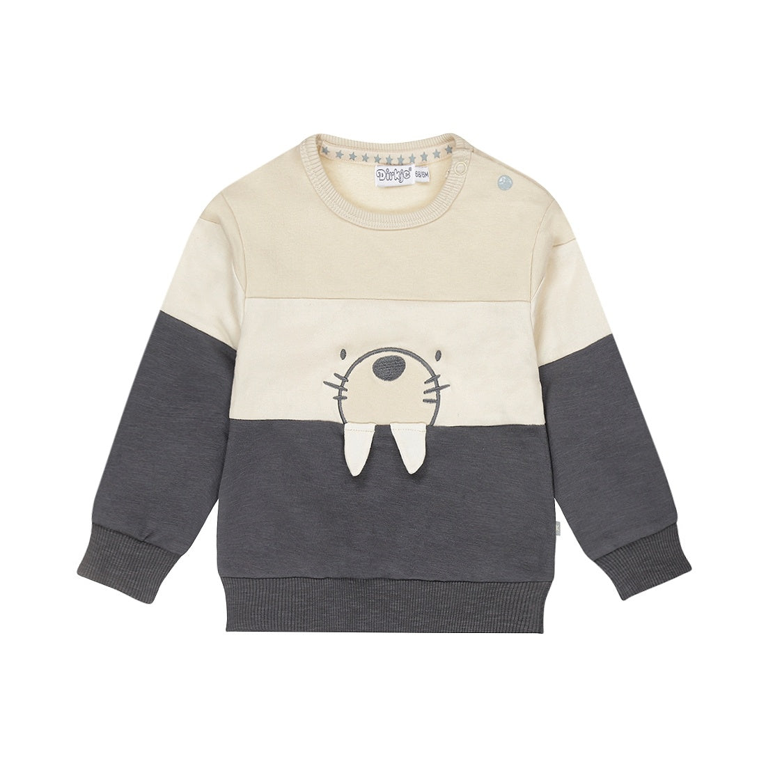 Dirkje Baby Boys Three-Tone Block Crew Sweater