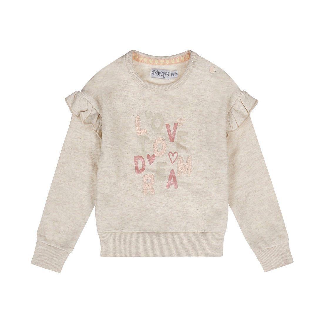 Dirkje Baby Girls Dropped Shoulder Ruffle Sweater