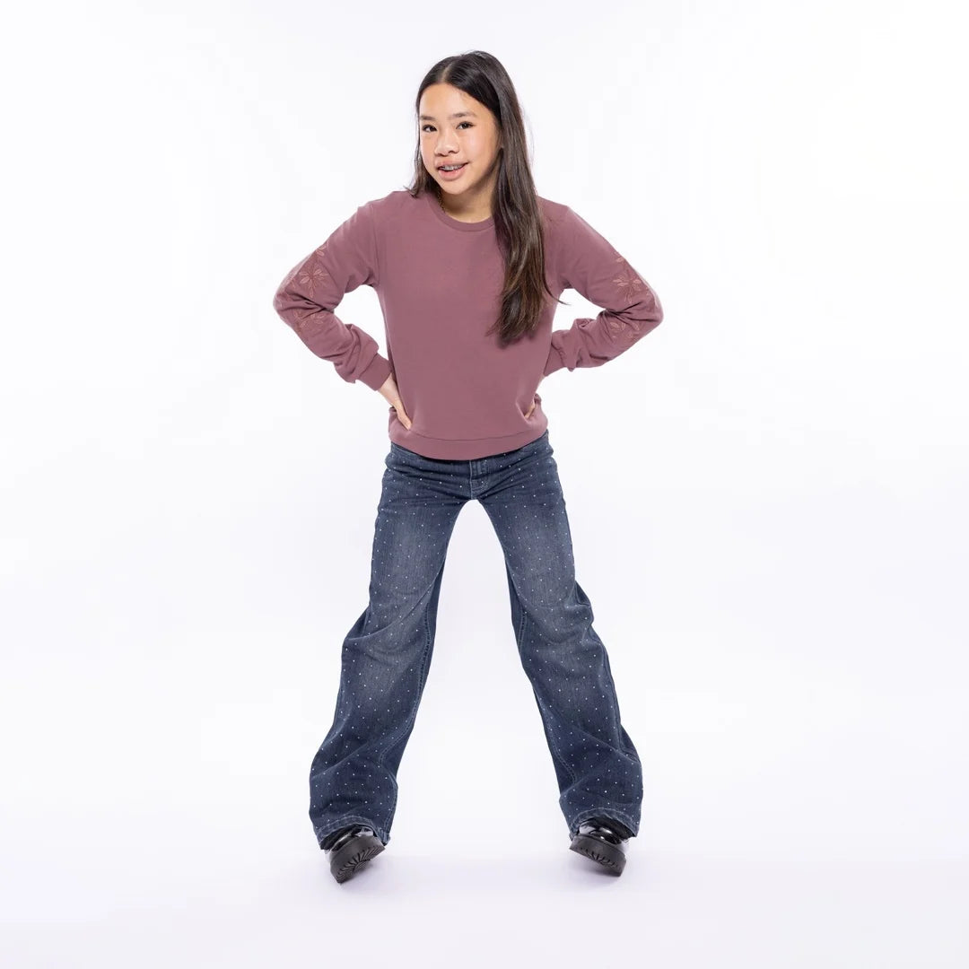 No Way Monday Youth Girls Long Sleeve Crew Sweater