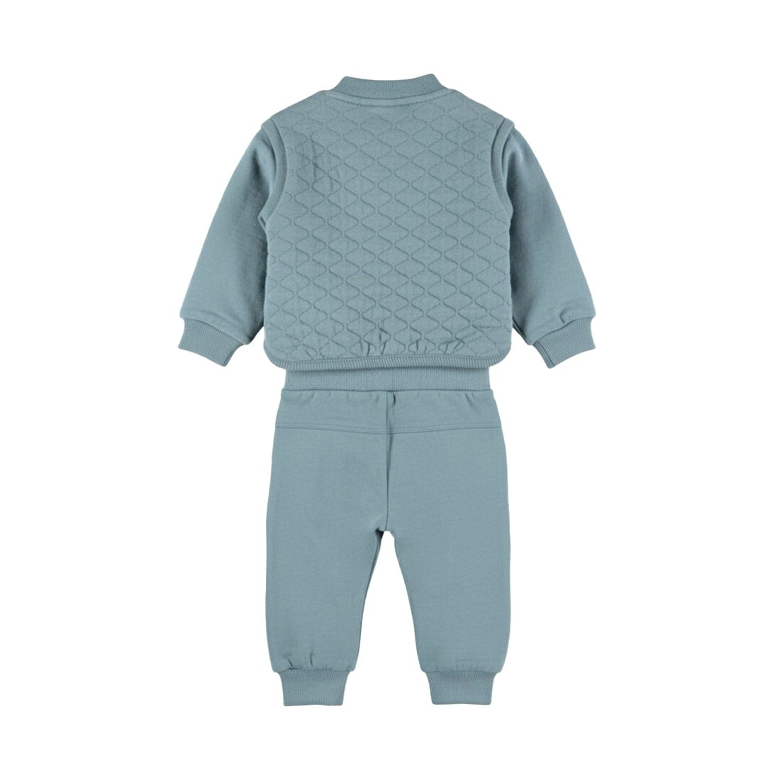 Dirkje Baby Boys Zip-Up Sweater & Joggers 3-Piece Set - Ocean Mist