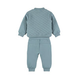 Dirkje Baby Boys Zip-Up Sweater & Joggers 3-Piece Set - Ocean Mist