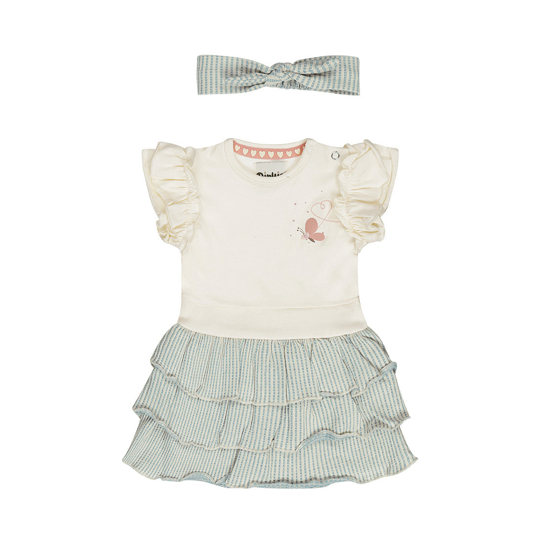 Dirkje Baby Girls Ruffle Dress & Headband Set