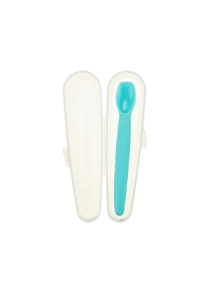 Innobaby Silicone Baby Spoon W/Travel Case - Aqua