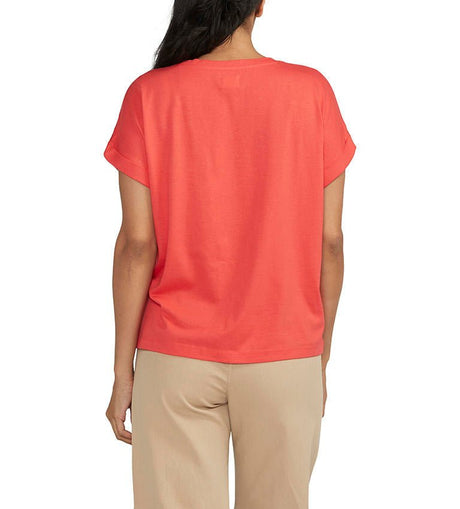 Jag Women's Drapey Luxe T-Shirt - Salsa
