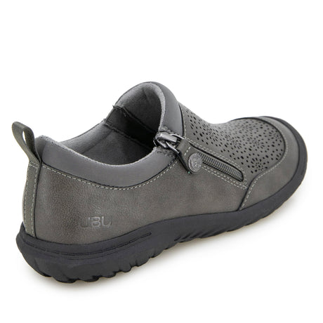 JBU Women's Avery Vegan Leather Zip Shoes - Grey