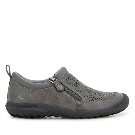 JBU Women's Avery Vegan Leather Zip Shoes - Grey