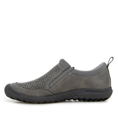 JBU Women's Avery Vegan Leather Zip Shoes - Grey