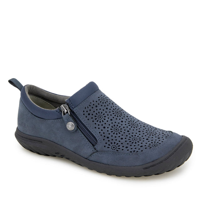 JBU Women's Avery Vegan Leather Zip Shoes - Navy