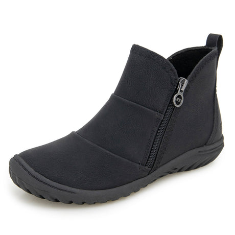 JBU Women's Piper Zip Vegan Nubuck Boots - Black