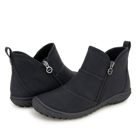 JBU Women's Piper Zip Vegan Nubuck Boots - Black