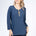 Julia Divina Women's 3/4 Sleeve Top - Steel Blue