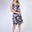 Julia Divina Women's Petite Fit N Flare Dress - Navy/Pink