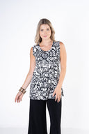 Julia Divina Women's Tank Top - Black/White