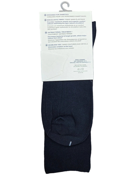 Key Wellness Men's Non-elastic Socks - Navy