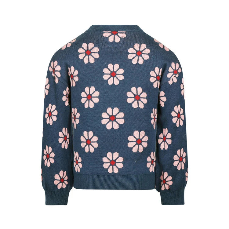 Koko Noko Kids Girls Flower Long Sleeve Sweater