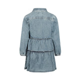 Koko Noko Kids Girls Button-Up Long Sleeve Jean Dress