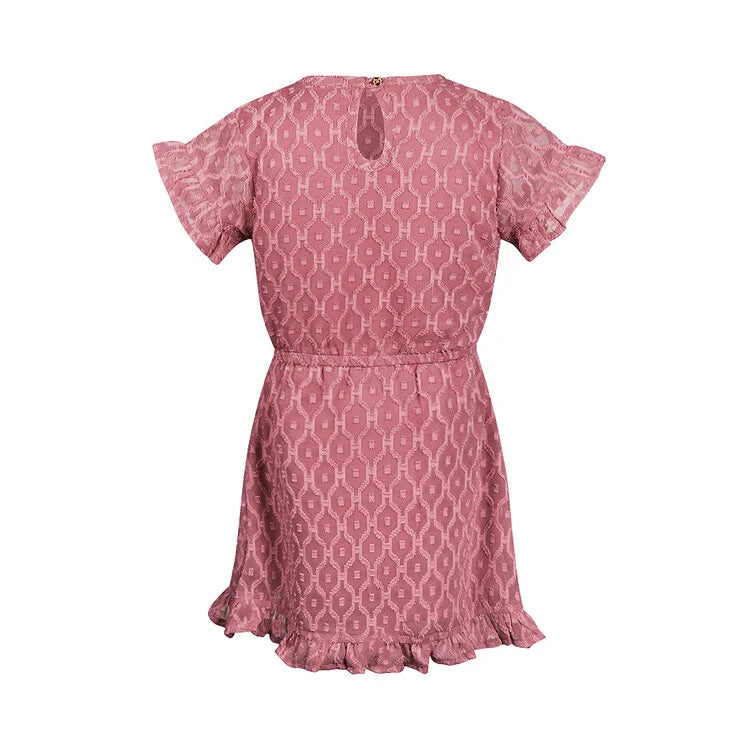 Koko Noko Kids Girls Side Tie Ruffle Dress