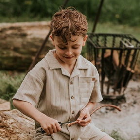 Koko Noko Kids Boys 2-Piece Shirt & Shorts Set - Pebble