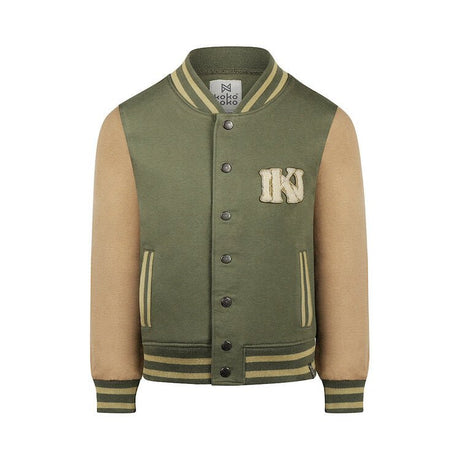 Koko Noko Kids Boys Baseball Jacket - Army Green