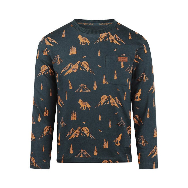 Koko Noko Kids Boys Long Sleeve Pocket T-Shirt - A&M Clothing & Shoes - Westlock