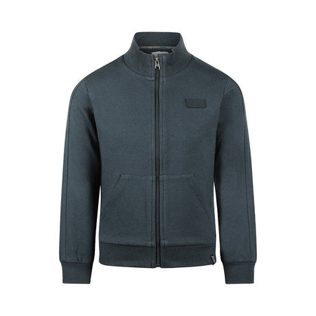 Koko Noko Kids Boys Zip-Up Collar Sweater - Steel Blue
