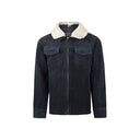 Koko Noko Kids Boys Zip-Up Faux Sherpa Collar Jacket - Steel Blue