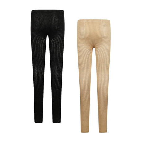 Koko Noko Kids Girls 2 Pack Leggings - Sand/Black