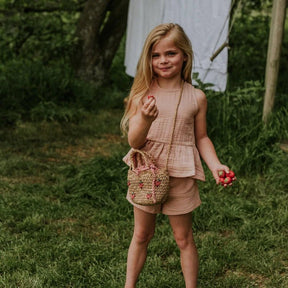 Koko Noko Kids Girls 2-Piece Ruffle Tank & Shorts Set - Smokey Pink