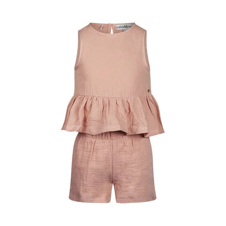 Koko Noko Kids Girls 2-Piece Ruffle Tank & Shorts Set - Smokey Pink